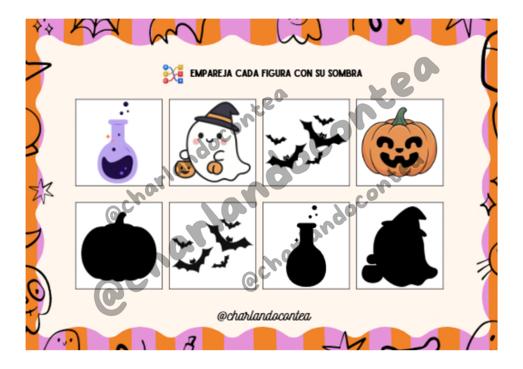Discriminación Visual - Sombras de Halloween